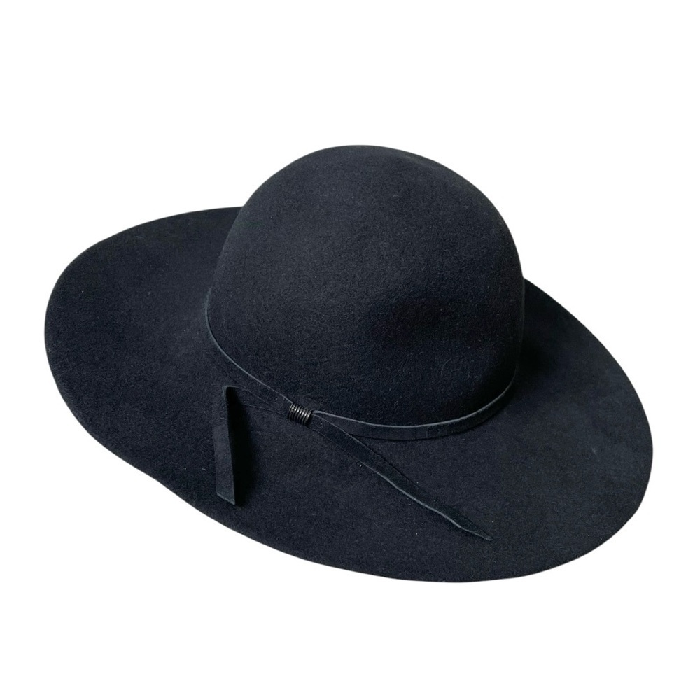 FILIPPI CATARZI Italy 100th Anniversary Black Wool Wide Brim Hat One Size